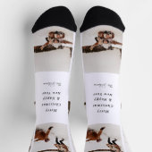 新しいカスタムクリスマス地球に優しプレミアムクルーソック ソックス (上部)