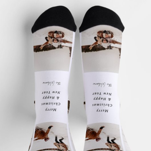 新しいカスタムクリスマス地球に優しプレミアムクルーソック ソックス (上部)