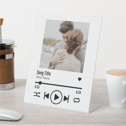 新しいカスタムフォトソングの再生リスト 台座サイン (インサイチュ)