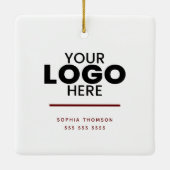 新しいカスタムホームでの初めてのクリスマスロゴギフト セラミックオーナメント (裏面)