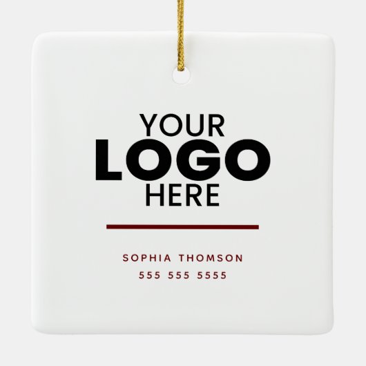 新しいカスタムホームでの初めてのクリスマスロゴギフト セラミックオーナメント (裏面)