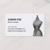 新しいカッコいいの名刺-ファッション、裁縫、テーラー 名刺 (裏面)