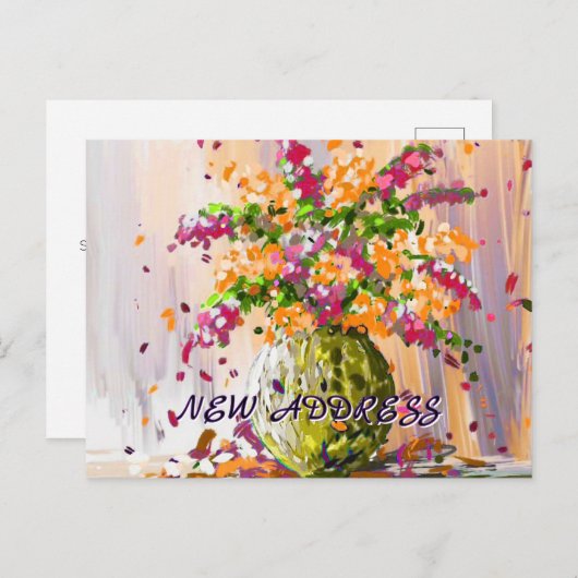 新しいカラフルホームを移動したフローラ新しいルートの移動 ポストカード (正面/裏面)