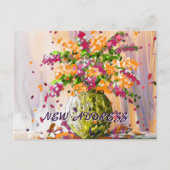 新しいカラフルホームを移動したフローラ新しいルートの移動 ポストカード (正面)
