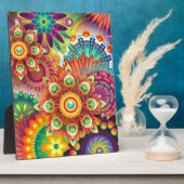 新しいカラフル抽象芸術の背景 フォトプラーク (側面)