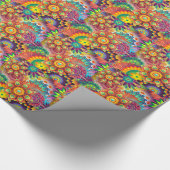 新しいカラフル抽象芸術の背景 ラッピングペーパー (角)