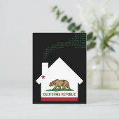 新しいカリフォルニア州の住所 案内ポストカード (スタンド正面)