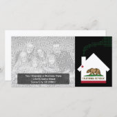 新しいカリフォルニア州の住所 案内状 (正面/裏面)