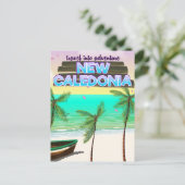 新しいカレドン"冒険への旅行"旅行ポスター。 シーズンポストカード (スタンド正面)