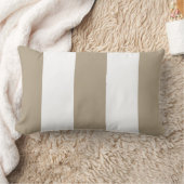 新しいカーキ色及び白のストライプな腰神経の枕ギフト ランバークッション (ブランケット)