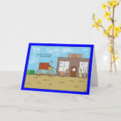 新しいカートの匂い誕生日カード カード (黄色い花)