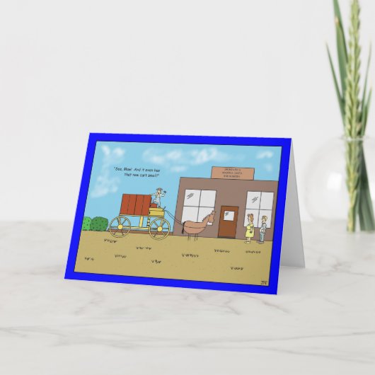 新しいカートの匂い誕生日カード カード (正面)