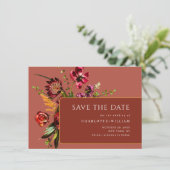 新しいガーデン結婚フラワーのQRコード セーブザデート (スタンド正面)