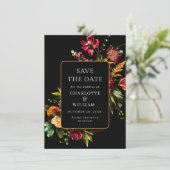 新しいガーデン結婚フラワーのQRコード セーブザデート (スタンド正面)