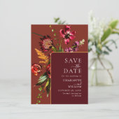 新しいガーデン結婚フラワーのQRコード セーブザデート (スタンド正面)