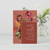 新しいガーデン結婚フラワーのQRコード セーブザデート (スタンド正面)