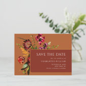 新しいガーデン結婚フラワーのQRコード セーブザデート (スタンド正面)