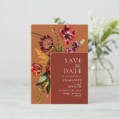 新しいガーデン結婚フラワーのQRコード セーブザデート (スタンド正面)