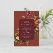 新しいガーデン結婚フラワーのQRコード セーブザデート (スタンド正面)