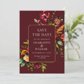 新しいガーデン結婚フラワーのQRコード セーブザデート (スタンド正面)