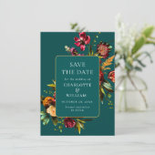 新しいガーデン結婚フラワーのQRコード セーブザデート (スタンド正面)