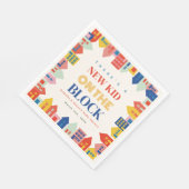 新しいキッズオンザブロックハウスニュートラル赤ちゃんシャワー スタンダードランチョンナプキン (角)