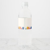 新しいキッズオンザブロックハウスニュートラル赤ちゃんシャワー ペットボトルラベル (裏面)