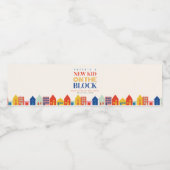 新しいキッズオンザブロックハウスニュートラル赤ちゃんシャワー ペットボトルラベル (シングルラベル)