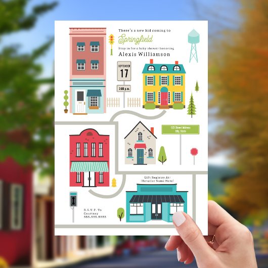 新しいキッドネイバーシティベイビーシャワー 招待状