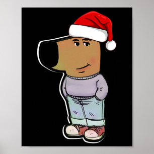 新しいキャラはのんびり屋 Funny Xmas パジャマ ポスター