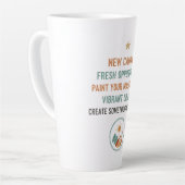 新しいキャンバスの朝日 カフェラテマグ (左アングル)