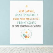 新しいキャンバスサンライズ キャンバスプリント (インサイチュ (ウッドフロア))