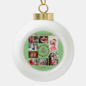 新しいキング写真コラージュに生まれクリスマスの栄光 セラミックボールオーナメント (正面)