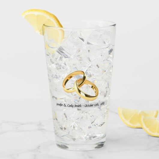 新しいギフトの名前と日付（高） タンブラーグラス (アイス正面)