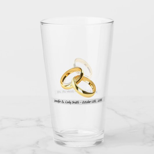 新しいギフトの名前と日付（高） タンブラーグラス (正面)