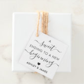 新しいギフトの始めに甘い終わりラベル、クラフト フェイバータグ (インサイチュ)