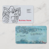 新しいギリシャの手紙の新聞のジョークの漫画 名刺 (正面/裏面)