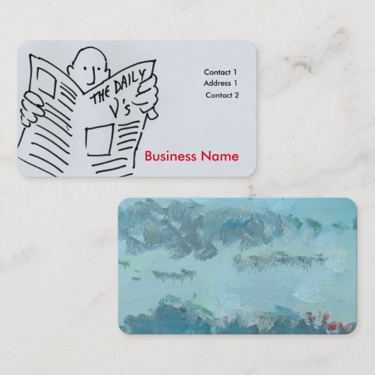 新しいギリシャの手紙の新聞のジョークの漫画 名刺 (正面/裏面)