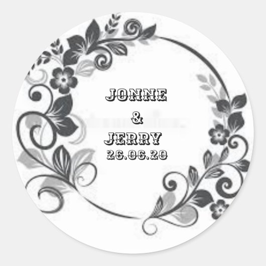 新しいクラシックラウンドステッカーデザイン ラウンドシール (正面)