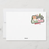 新しいクリスマスカード:フラットホリデーカード シーズンカード (裏面)