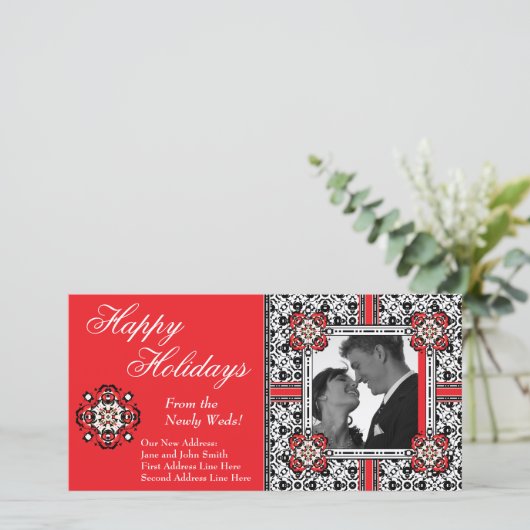 新しいクリスマスカー結婚ドからのハッピーホリデー シーズンカード (スタンド正面)