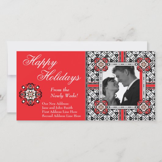 新しいクリスマスカー結婚ドからのハッピーホリデー シーズンカード (正面)