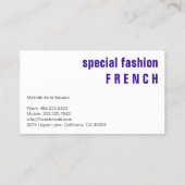 新しいクールファッション色 名刺 (裏面)