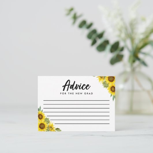 新しいグラッドサンフラワースクリプトのアドバイス モダン エンクロージャーカード (スタンド正面)