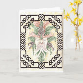 新しいグリーンマン カード (黄色い花)