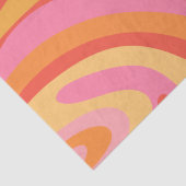 新しいグルーブレトロ抽象芸術パターンピンクとオレンジ 薄葉紙 (詳細)