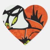 新しいケシ(ハート形のステッカー) ハートシール (正面)