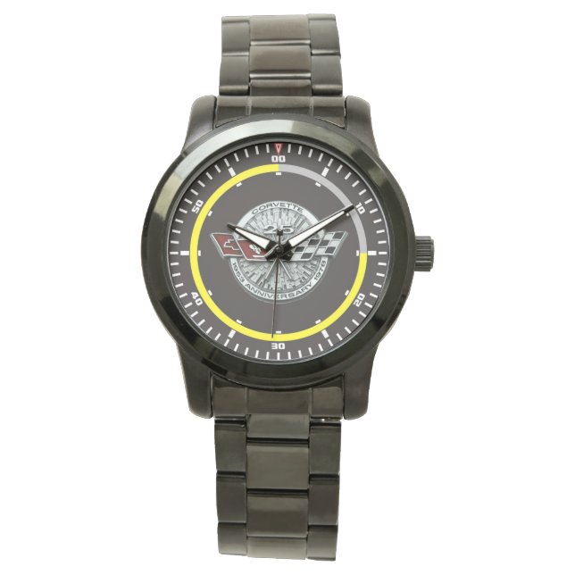 新しいコルベットC3 1953-1978クォーツ時計 腕時計 (正面)