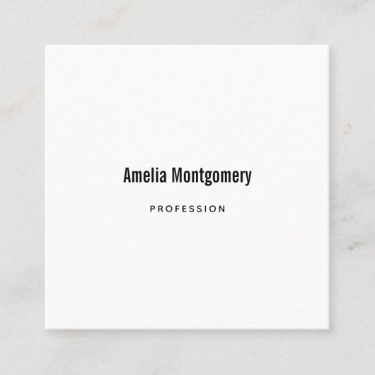 新しいゴシックはっきりした+ドングル名刺テンプレート スクエア名刺 (正面)