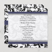 新しいサイズダマスクスワーズ結婚式招待状 招待状 (正面/裏面)